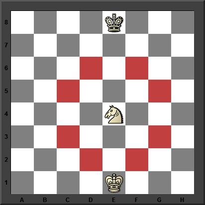Movendo o cavalo que é a peça mais especial no xadrez